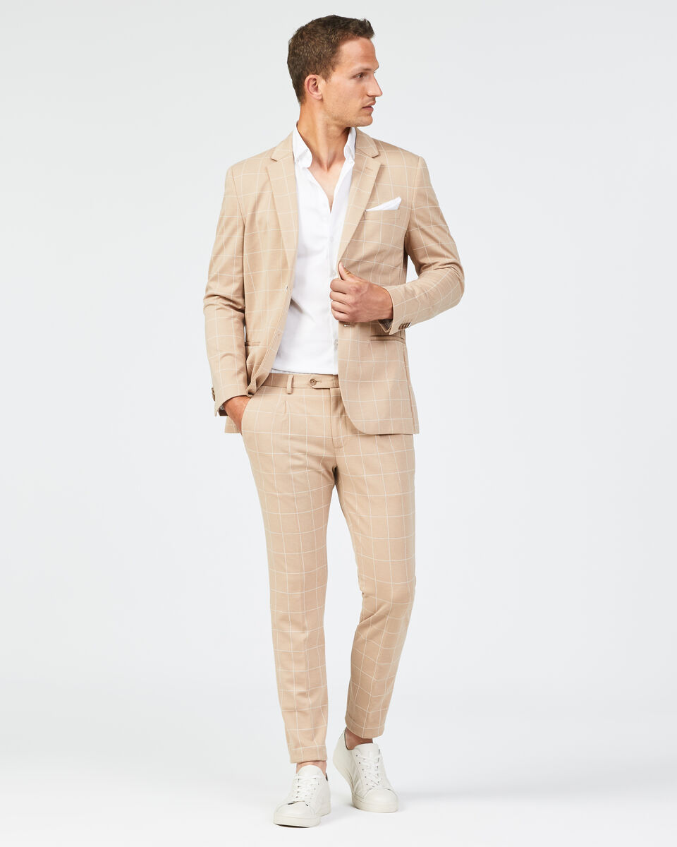 Jeddp Tailored Pant, Camel Windowpane, hi-res